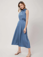 Load image into Gallery viewer, Zora Premium Tie Neck Top & Wide Pants Set