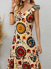 Load image into Gallery viewer, Maya Ruffle Trim Floral Print Dress