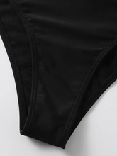 Load image into Gallery viewer, Cicely Ruffle Trim One Shoulder Bikini Swimsuit