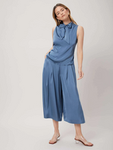 Load image into Gallery viewer, Zora Premium Tie Neck Top & Wide Pants Set