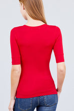 Load image into Gallery viewer, Elbow Sleeve V Neck Top