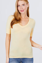 Load image into Gallery viewer, Elbow Sleeve V Neck Top