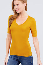 Load image into Gallery viewer, Elbow Sleeve V Neck Top