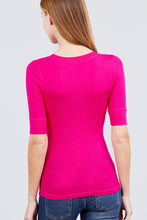 Load image into Gallery viewer, Elbow Sleeve V Neck Top