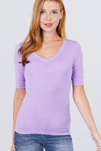 Load image into Gallery viewer, Elbow Sleeve V Neck Top