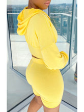 Load image into Gallery viewer, Billie Wasp Waist Pure Color Hooded Collar Tracksuit Set