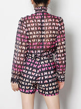 Load image into Gallery viewer, Zora Butterfly Print Long Sleeve Two Piece Short Set- Exclusive