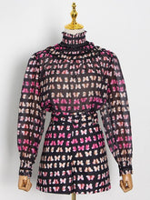 Load image into Gallery viewer, Zora Butterfly Print Long Sleeve Two Piece Short Set- Exclusive