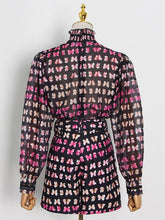 Load image into Gallery viewer, Zora Butterfly Print Long Sleeve Two Piece Short Set- Exclusive