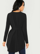 Load image into Gallery viewer, Oya Solid High Low Hem Belted Top