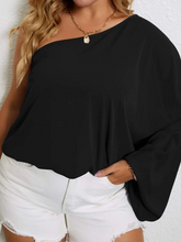 Load image into Gallery viewer, Oba Plus Solid One Shoulder Blouse