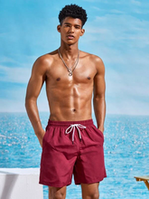 Load image into Gallery viewer, Trevor Men Solid Slant Pocket Swim Trunks