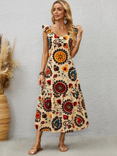 Load image into Gallery viewer, Maya Ruffle Trim Floral Print Dress
