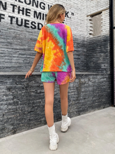Load image into Gallery viewer, Maya Tie Dye Drop Shoulder Tee and Shorts