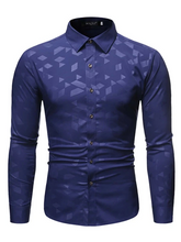 Load image into Gallery viewer, Orula Men Geo Print Button Up Shirt