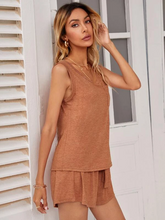 Load image into Gallery viewer, Maya Pocket Tank Top &amp; Paper Bag Waist Shorts Set
