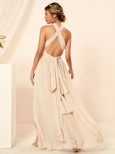Load image into Gallery viewer, Zora Criss Cross Tie Backless Split Thigh Dress

