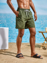 Load image into Gallery viewer, Trevor Men Solid Slant Pocket Swim Trunks
