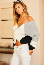 Load image into Gallery viewer, A Twist Front or Back Multi Color Sweater
