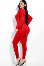Load image into Gallery viewer, Solid Heavy Rayon Spandex LS Top and Ruched Pants Set

