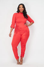 Load image into Gallery viewer, Plus size Ruching side by side Set
