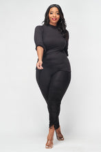 Load image into Gallery viewer, Plus size Ruching side by side Set
