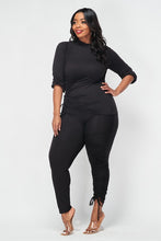 Load image into Gallery viewer, Plus size Ruching side by side Set
