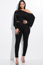 Load image into Gallery viewer, Solid Rib Knit Top and Leggings Set
