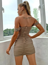 Load image into Gallery viewer, Maya Off Shoulder Ruched Dress
