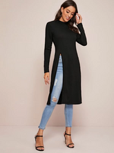 Load image into Gallery viewer, Oya Solid Side Split Longline Tee
