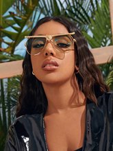 Load image into Gallery viewer, Lola Leopard Decor Metal Frame Sunglasses
