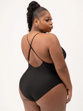 Load image into Gallery viewer, Cicely Plus Linked Plunging One Piece Swimsuit
