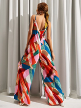 Load image into Gallery viewer, Maya Backless Patchwork Print Wide Leg Cami Jumpsuit
