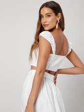 Load image into Gallery viewer, Zora Premium 100% Cotton Schiffy Top &amp; Skirt Set
