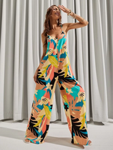 Load image into Gallery viewer, Maya Backless Patchwork Print Wide Leg Cami Jumpsuit
