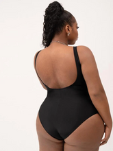 Load image into Gallery viewer, Cicely Plus Plant Print Contrast Mesh One Piece Swimsuit
