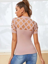 Load image into Gallery viewer, Maya Cutout Yoke Solid Top
