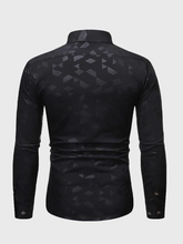 Load image into Gallery viewer, Orula Men Geo Print Button Up Shirt
