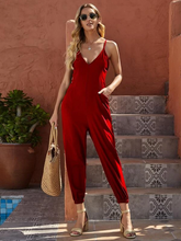 Load image into Gallery viewer, Maya Solid Pocket Side Cami Jumpsuit
