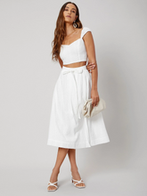 Load image into Gallery viewer, Zora Premium 100% Cotton Schiffy Top &amp; Skirt Set
