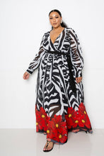Load image into Gallery viewer, Zora Zebra Printed Maxi Dress

