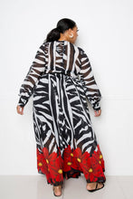 Load image into Gallery viewer, Zora Zebra Printed Maxi Dress
