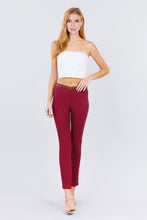 Load image into Gallery viewer, Belted Textured Long Pants
