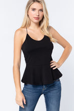 Load image into Gallery viewer, Billie V-neck Cami Peplum Knit Top
