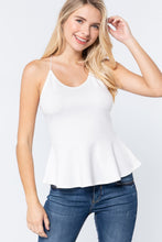 Load image into Gallery viewer, Billie V-neck Cami Peplum Knit Top
