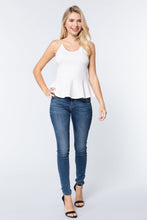 Load image into Gallery viewer, Billie V-neck Cami Peplum Knit Top
