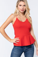 Load image into Gallery viewer, Billie V-neck Cami Peplum Knit Top
