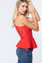 Load image into Gallery viewer, Billie V-neck Cami Peplum Knit Top
