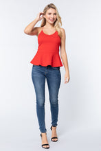 Load image into Gallery viewer, Billie V-neck Cami Peplum Knit Top
