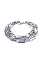 Load image into Gallery viewer, Oval Link Layered Metal Bracelet
